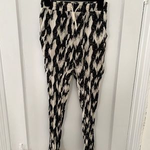 Black and White Patterned Joggers